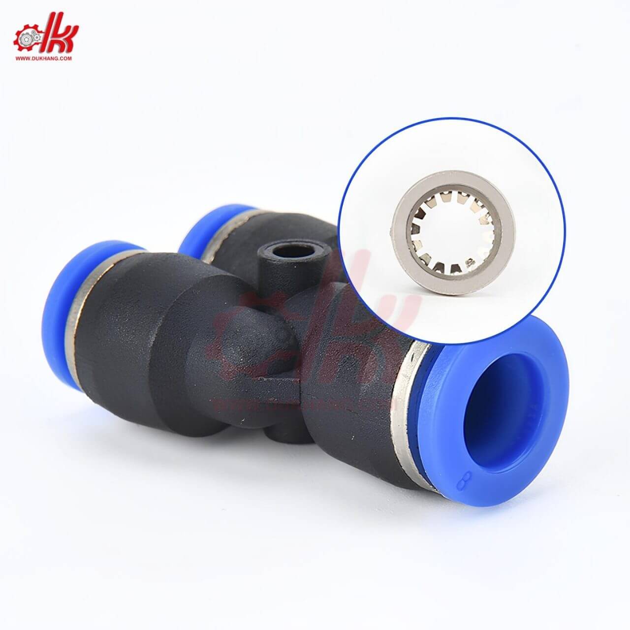 Đầu Nối Khí Nén Ba Ngã PYW Phi 4 6 8 10 12 15 Đầu Nối Khí Nén Ba Ngã PYW