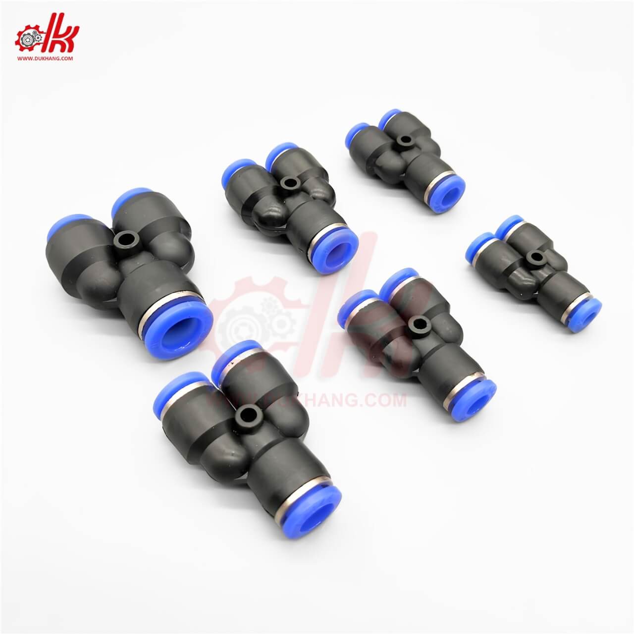 Đầu Nối Khí Nén Ba Ngã PYW Phi 4 6 8 10 12 18 Đầu Nối Khí Nén Ba Ngã PYW