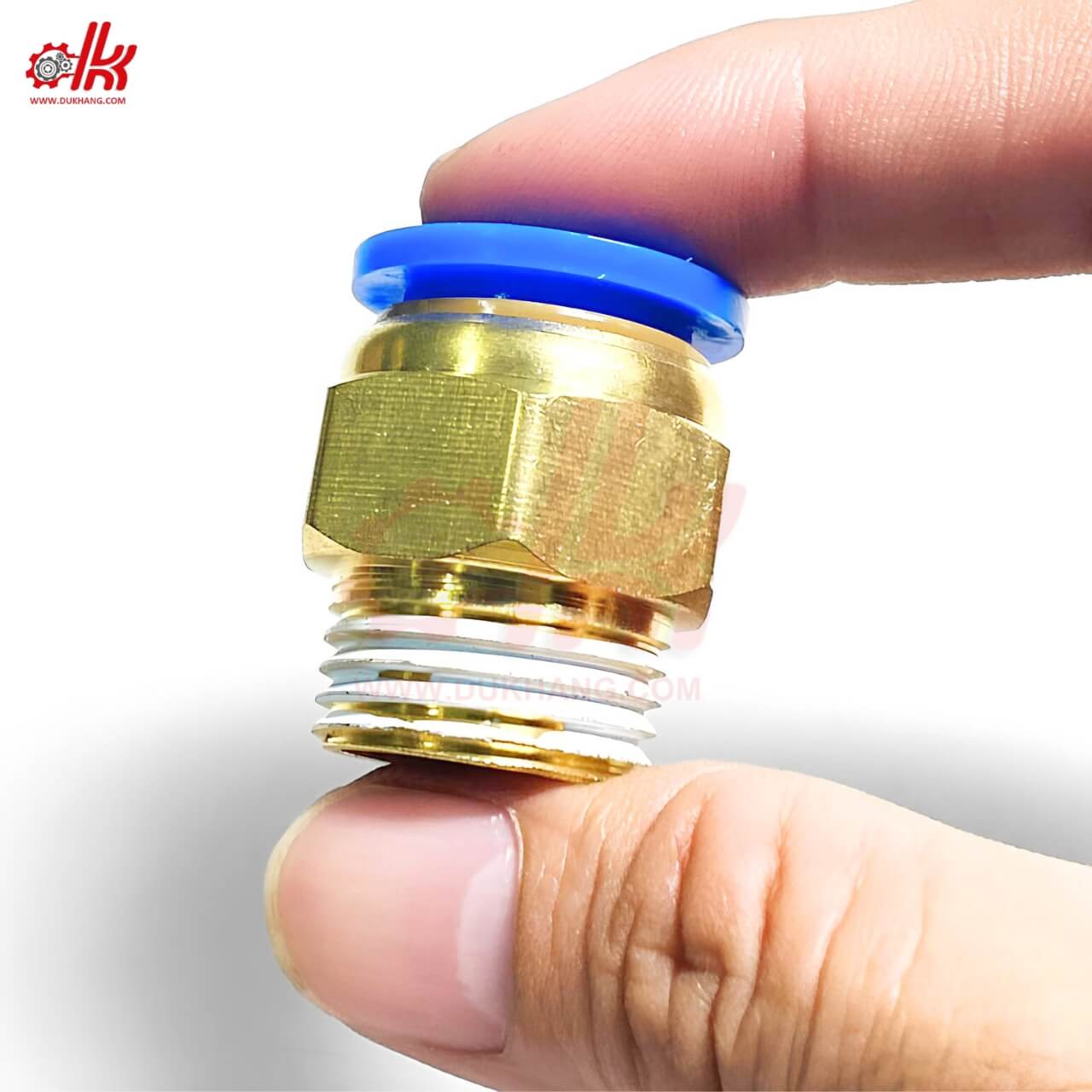 Đầu Nối Nhanh Khí Nén PC Ren M5 1/8 1/4 3/8 1/2 3/4 16 Đầu Nối Nhanh Khí Nén PC