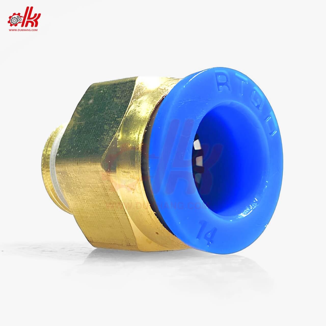 Đầu Nối Nhanh Khí Nén PC Ren M5 1/8 1/4 3/8 1/2 3/4 20 Đầu Nối Nhanh Khí Nén PC