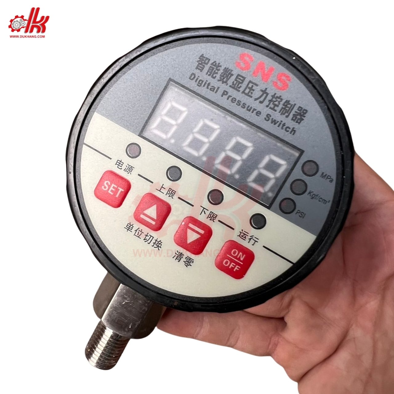 đồng hồ đo áp suất điện từ chân đứng mặt Y63