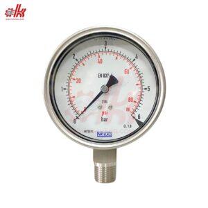 Đồng hồ áp dầu chân đứng inox WIKA Y100 Y160 232.50