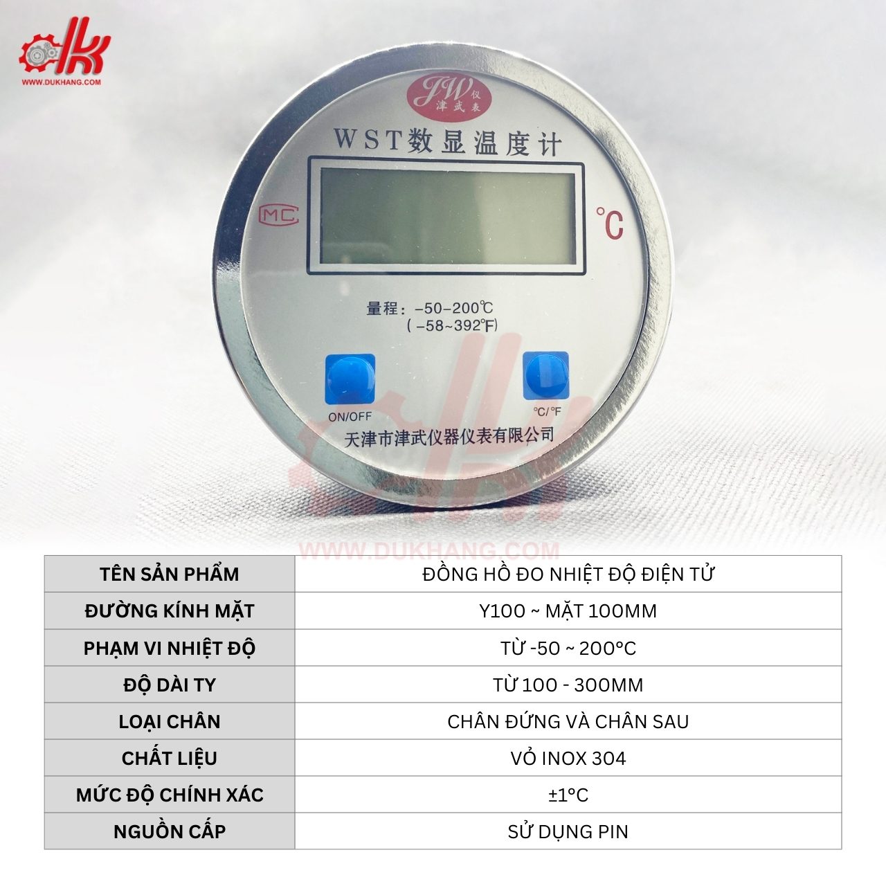 đồng hồ đo nhiệt độ điện tử