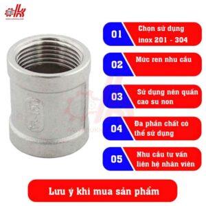 Nối Ren Trong Inox - Măng Song Inox