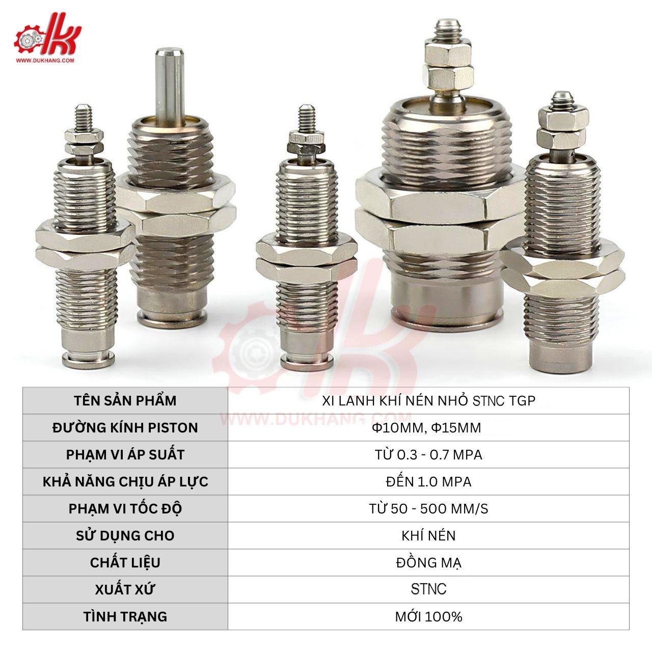 Xi lanh khí nén nhỏ STNC TGP6x10 TGP6x15 7 Xi lanh khí nén nhỏ STNC TGP6x10 TGP6x15 - Ảnh 7