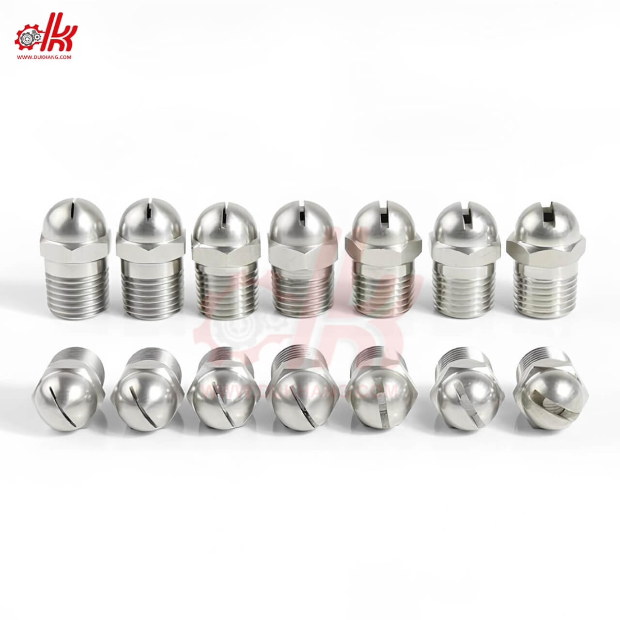 Béc Inox Cánh Quạt Đầu Tròn Ren 13mm 16 Béc Inox Cánh Quạt Đầu Tròn