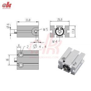 Xy Lanh Khí Nén Mini Robot MCD10 MCD20 1205 1210 1815 4 Xy Lanh Khí Nén Mini Robot