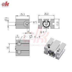 Xy Lanh Khí Nén Mini Robot MCD10 MCD20 1205 1210 1815 5 Xy Lanh Khí Nén Mini Robot