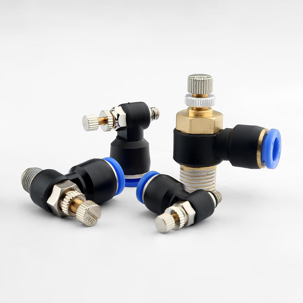 Đầu nối khí nén - Van tiết lưu khí nén