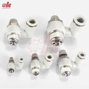 Van Tiết Lưu Nối Hơi Khí Nén Xoay AIRTAC PSS