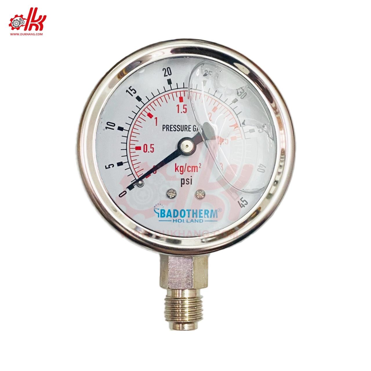 Đồng Hồ Áp Suất Dầu Chân Đứng Chân Sau DKC Y63 Y100 8 Đồng Hồ Áp Suất Dầu Chân Sau DKC Y63 Y100