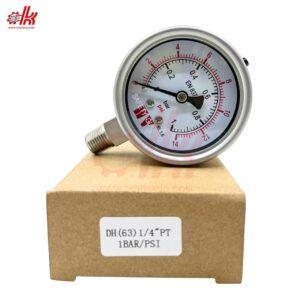 Đồng Hồ Áp Suất Dầu HV Chân Đứng - Ren INOX